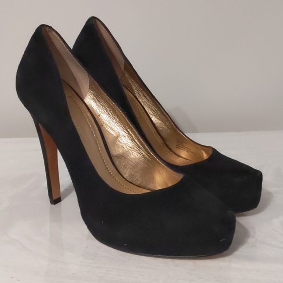 BCBG Black Suede Pumps - Picture 3 of 4